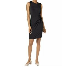 Maison Jules Women's Black Sleeveless Knee-Length Casual Tank Dress Small S
